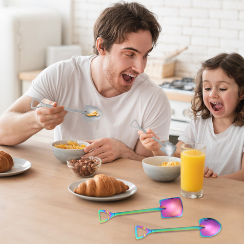 Js Juego De Cucharas Para Postres En Forma De Pala 16 Piezas