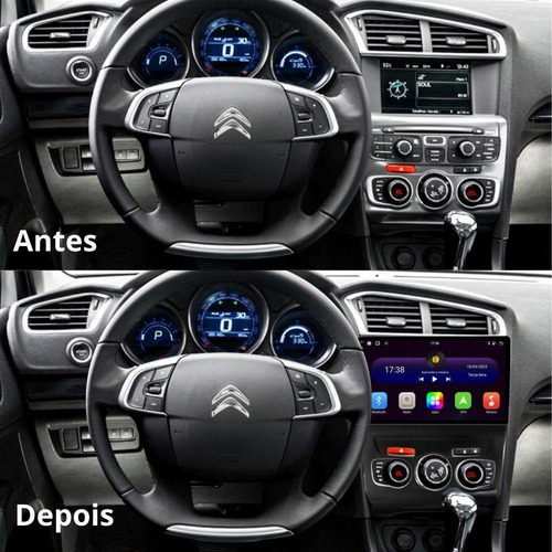 Kit Multimídia Citroen C4 Lounge 2013 A 2018 Carplay E