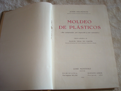 Libro De Moldeo De Plastico Por Jhon Delmonte