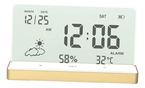 *para Clear Digital Alarm Clock Large Display Touch For