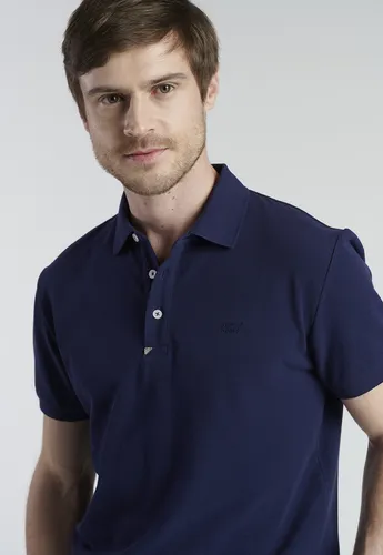 Polo Azul Comillas Ss2025 New Man