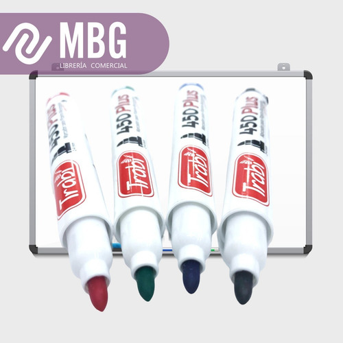 Imagen 4 de 6 de Marcador Para Pizarra Trabi 450 Por 4 Colores Sueltos