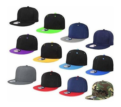 Falari Wholesale 12 Unidades Snapback Sombrero Gorra Hip Hop