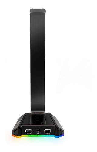 Imagen 3 de 5 de Soporte Para Audifonos Vsg Atlas Rgb Hub Usb 3.5mm Vg-hh136