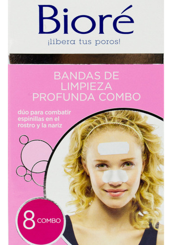 Biore Bandas De Limpieza Profunda Combo Nasales Facial 8u 3c