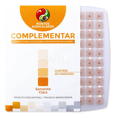Ponto Auricular Semente Clara Mostarda Micropore 900 Pontos