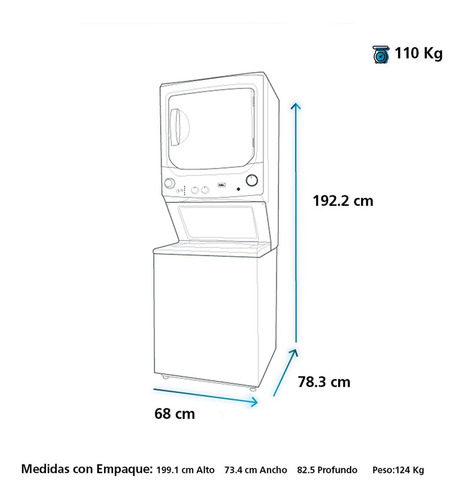 Imagen 8 de 9 de Centro De Lavado Eléctrico 20kg Mabe Clme70204bbb0