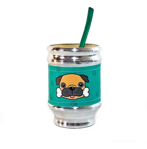 Imagen 3 de 6 de Equipo De Mate Madera Completo Bulldog Pug Set Kit Matero