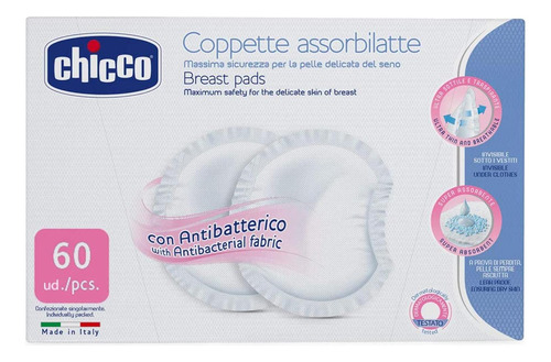 Chicco Discos Absorbentes Antibacterias 60 Piezas