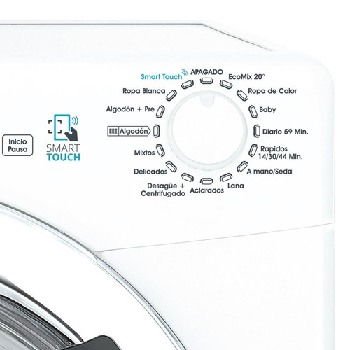 Lavarropas Candy Gvs128 Carga Frontal 8kg 1200rpm Blanco Nfc