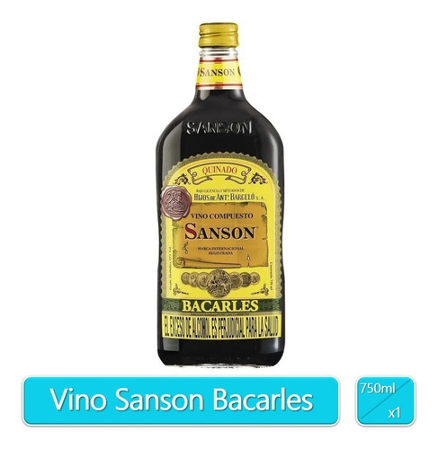 Vino Compuesto Sanson Quinado Bacarles Botella 750ml
