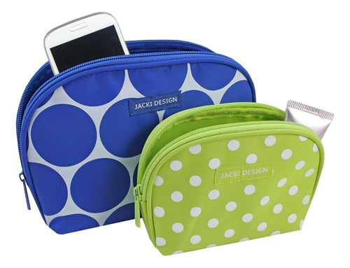 Kit 2 Necessaires Feminina Dots Jacki Design - Ahl19830 Cor Azul