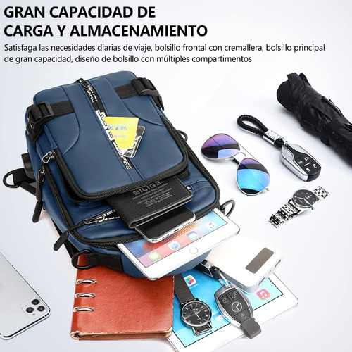 Mochila De Hombro, Bolsa Pecho Mochila Cruzada Pecho Mochila