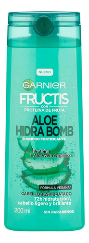 Shampoo Garnier Fructis Aloe Hidra Clean en botella de 200mL por 1 unidad