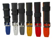 Comprar Pulseira Pu002F Relógios Em Borracha Costura Color 20 22 24 26 