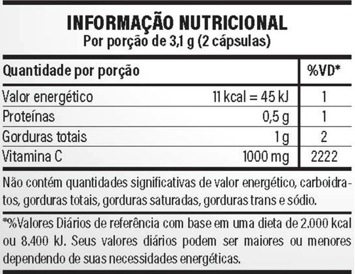 Vitamina C 1000mg 60 Caps Midway Labs + Com Nf-e Sabor 60 Capsulas
