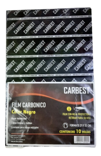 Papel Carbonico Carbest X10 Unidades Color Negro