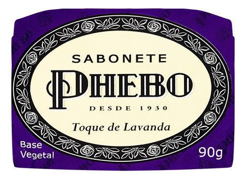 Sabão em barra Phebo Vegetal Toque de Lavanda de 90 g