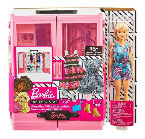 Set Closet De Lujo Con Muñeca Barbie 2019