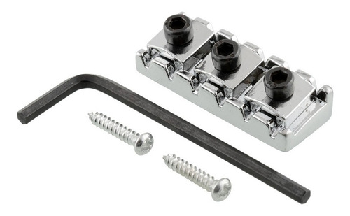 Locknut Pestana Trava Cordas 43 Mm Preto Prata Floyd Rose