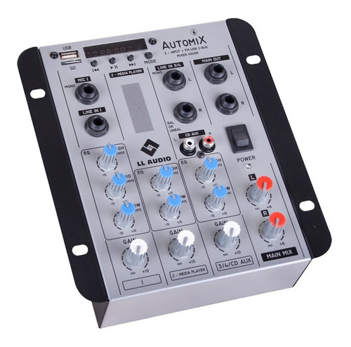 Mesa De Som Lláudio Automix A302rbt Bluetooth 2 Canais