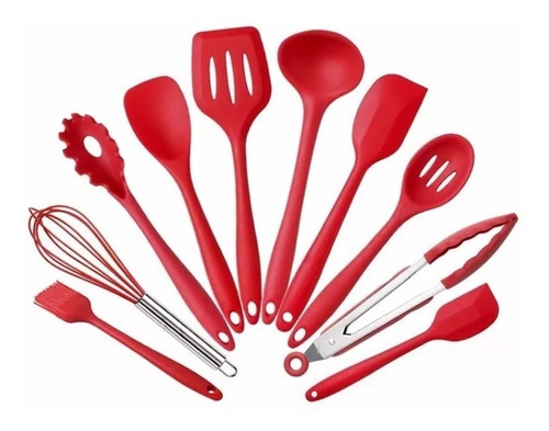 Set 10 Piezas Utensilios De Cocina Silicona