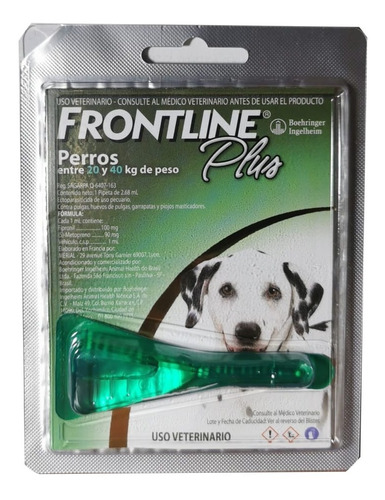 Frontline Plus 20 A 40kg Unipipeta 