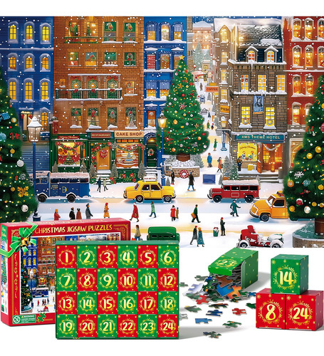 Advent Calendar Partylamb 2024 W/ 1000 Pieces Jigsaw Puzzles