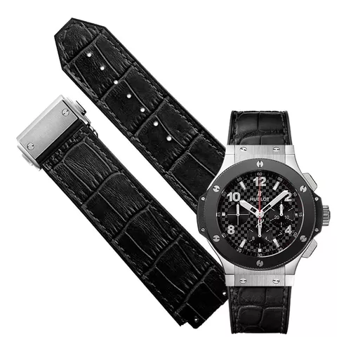 En cantidad Lo siento Confusión Extensible Correa Piel Broche 25mm P/hublot Big Bang Fusion