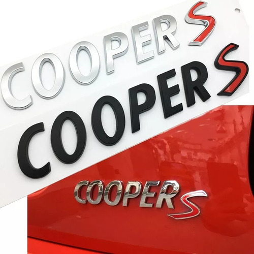 Emblema Insignia Cooper S Para Mini Cromo O Black Piano