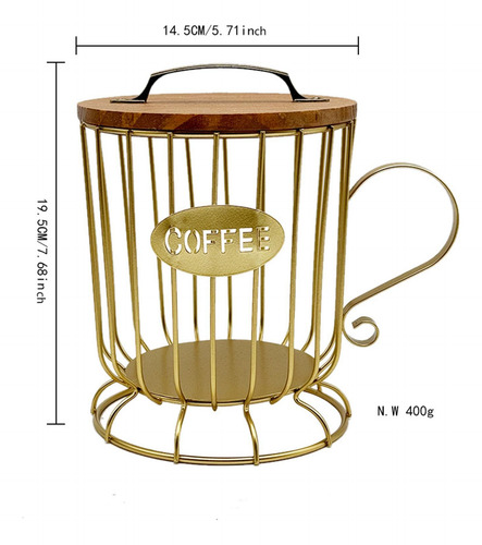 Soporte Para Cápsulas De Café, Organizador, Jaula De L Oro