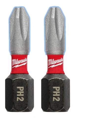 Set 2 Puntas Impacto Ph2 Corta Milwaukee 4832-4412