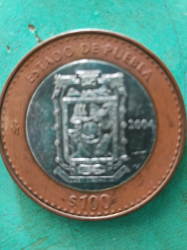 Moneda 100 Pesos Del Estado De Puebla