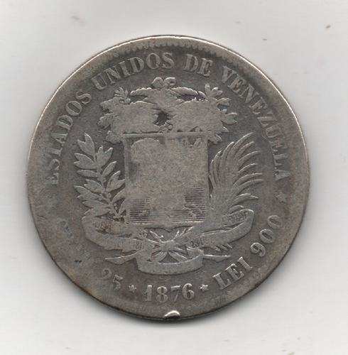 Moneda De 1 Venezolano De 1876