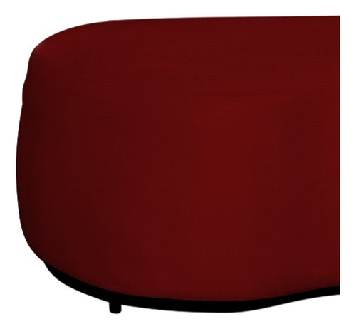 Puff Decorativo Beatriz Orgânico Crm Veludo Verde Cor Suede Vermelho