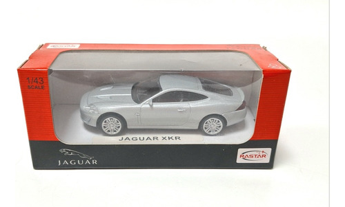 Miniatura Diecast 1/43, Jaguar Xkr Plata, Rastar
