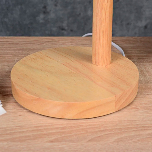 Lámpara Led De Escritorio, Base De Madera, Ajustable