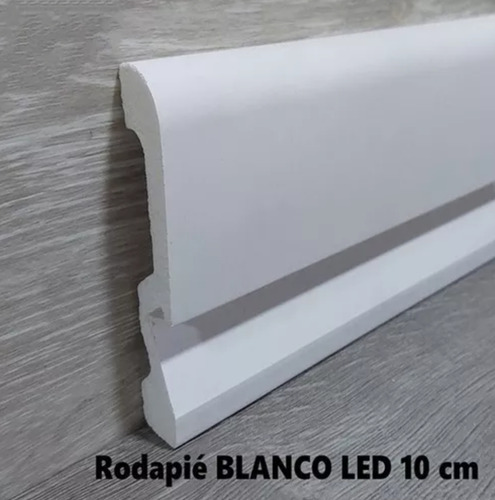 Ext Rodapié Pvc Blanco Led Satinado Liso 240x10