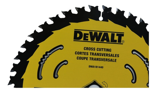 Disco Sierra Dewalt Dwa181440 8-1/4puLG 40dientes 04001480 Color Negro