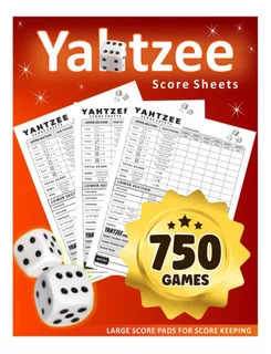 Book : Yahtzee Score Pads Large Size 8.5 X 11 Inches 120...