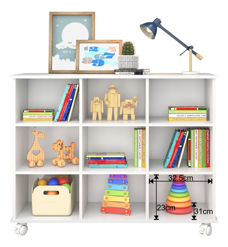 Nicho Organizador Multifuncional Com Rodízios Toys Branco -