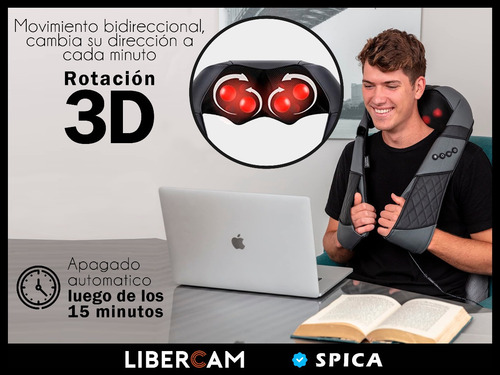 Imagen 5 de 10 de Masajeador Electrico Spica S-150 Cervical Espalda Pies Cabez