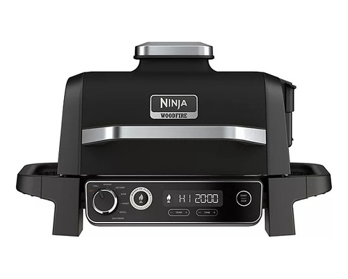 Ninja Woodfire, Parrilla Maestra 7 En 1 Freidora De Aire Ext Color Negro