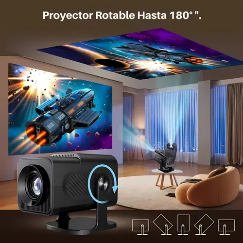 Proyector Mini Hcs350 Pro-gaming Wifi Android 12 Bt5.0