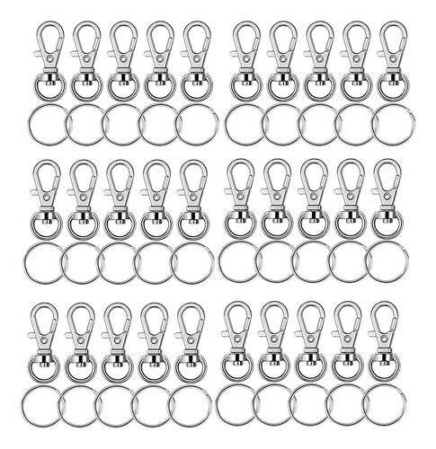 Imagen 11 de 12 de 100 Piezas De Aleación De Metal Llavero Anillos Giratorios