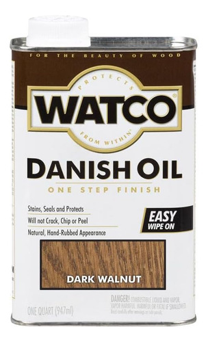 Acabado De Madera De Aceite Danés, Nogal Oscuro, 1 Cua...