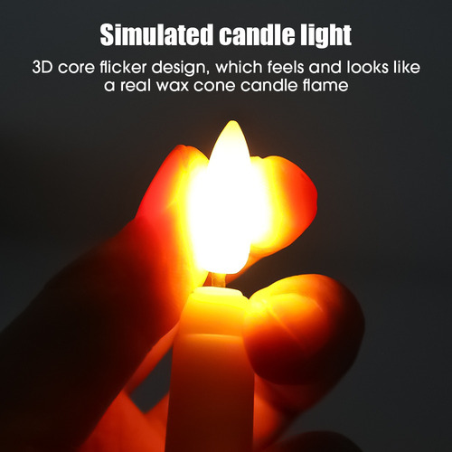 10 Lámparas Led De Vela Largas, Velas De Aluminio