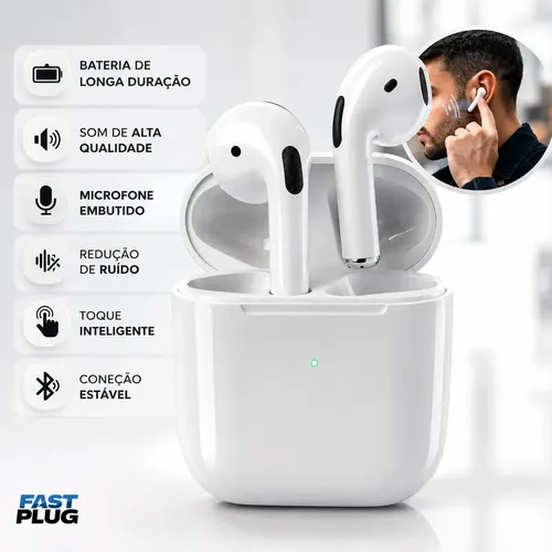 Fone de Ouvido Bluetooth Sem Fio Bateria de Longa Duração Pro 4 - foto 1