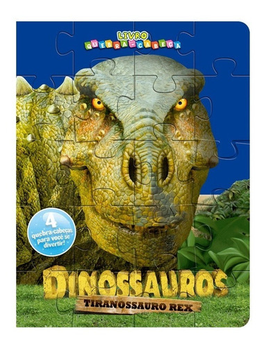 Livro Quebra Cabeça Educativo Infantil História Dinossauros 