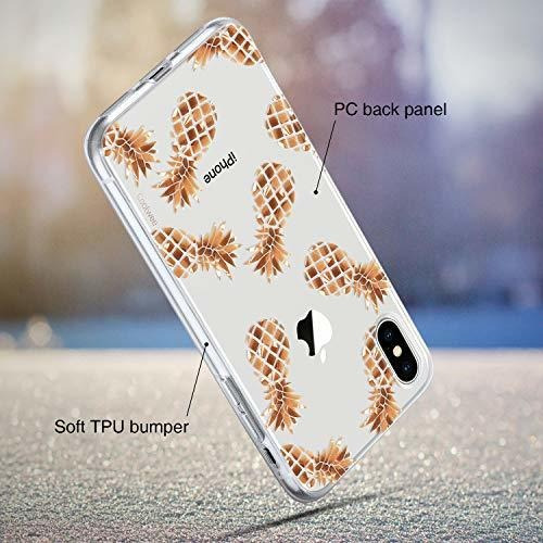 Funda Para Iphone Xs/iphone X De 5.8 Pulgadas Color Oro Rosa Rose Gold Pineapple Liso